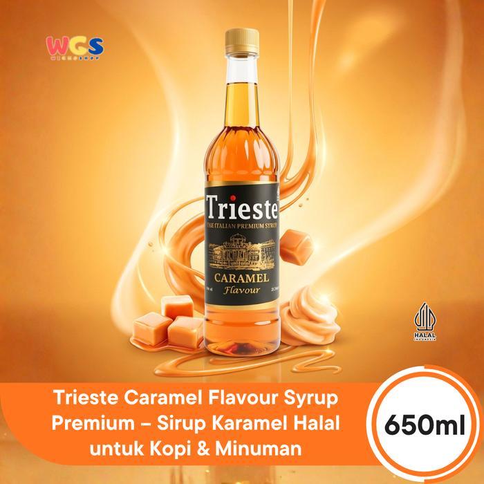 Trieste Caramel Syrup 650ml - Sirup Caramel Halal Premium untuk Kopi, Latte & Minuman