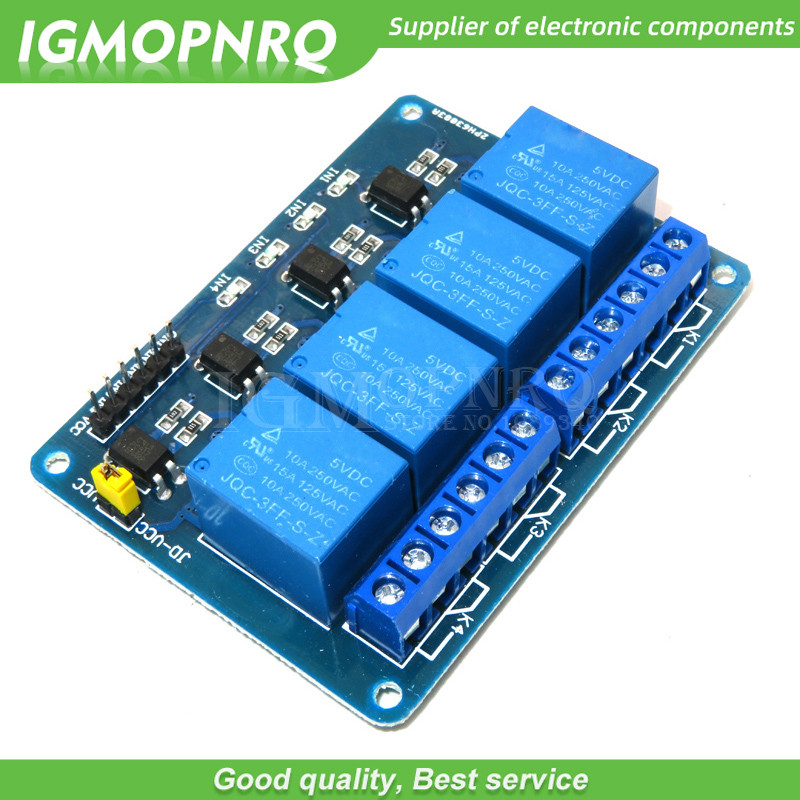 5V 4-Channel Relay Module Shield for ARM PIC AVR DSP Electronic 5V 4 Channel Relay.4 road 5V Relay M