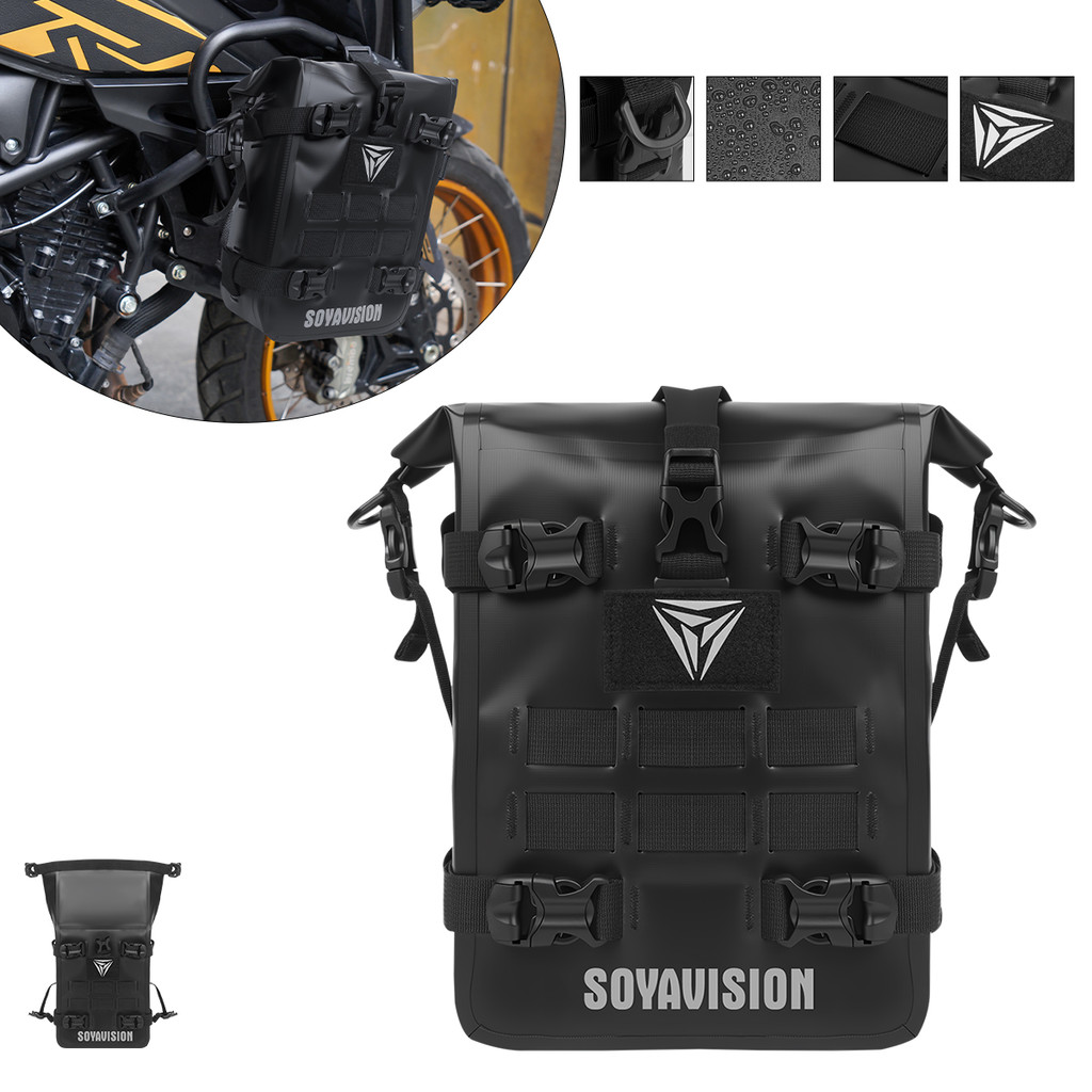 Motorcycle Frame Crash Bars Waterproof Bag Bumper Repair Tool Placement Bag for Yamaha Tenere 700 Ho