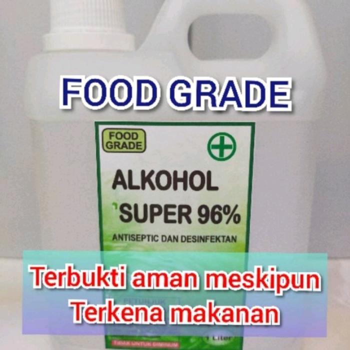 Alkohol 96% Food grade B/Pelarut parfum/Kemasan 1Liter - -, -