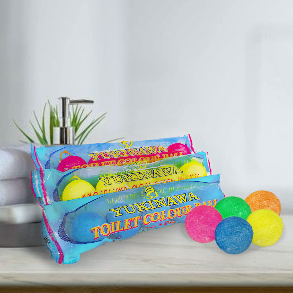 HARGA GROSIR PER ( 5 BUNGKUS ) 5  BALL WARNA KAMPER TOILET WANGI YUKINAWA