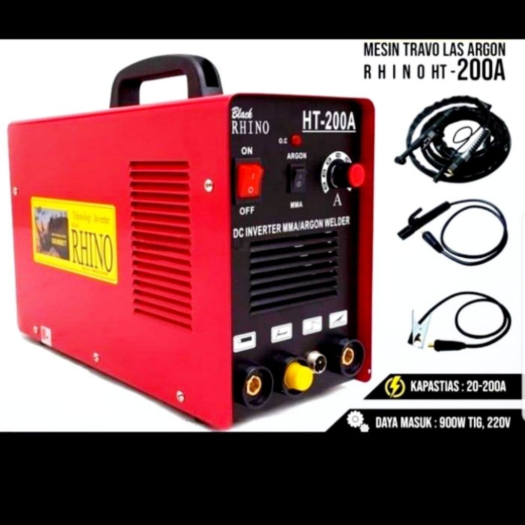 TERMURAHH Mesin Las Inverter Rhino HT-200 - Travo Las TIG Argon 200A - Inverter Welding HT TIG ARGON