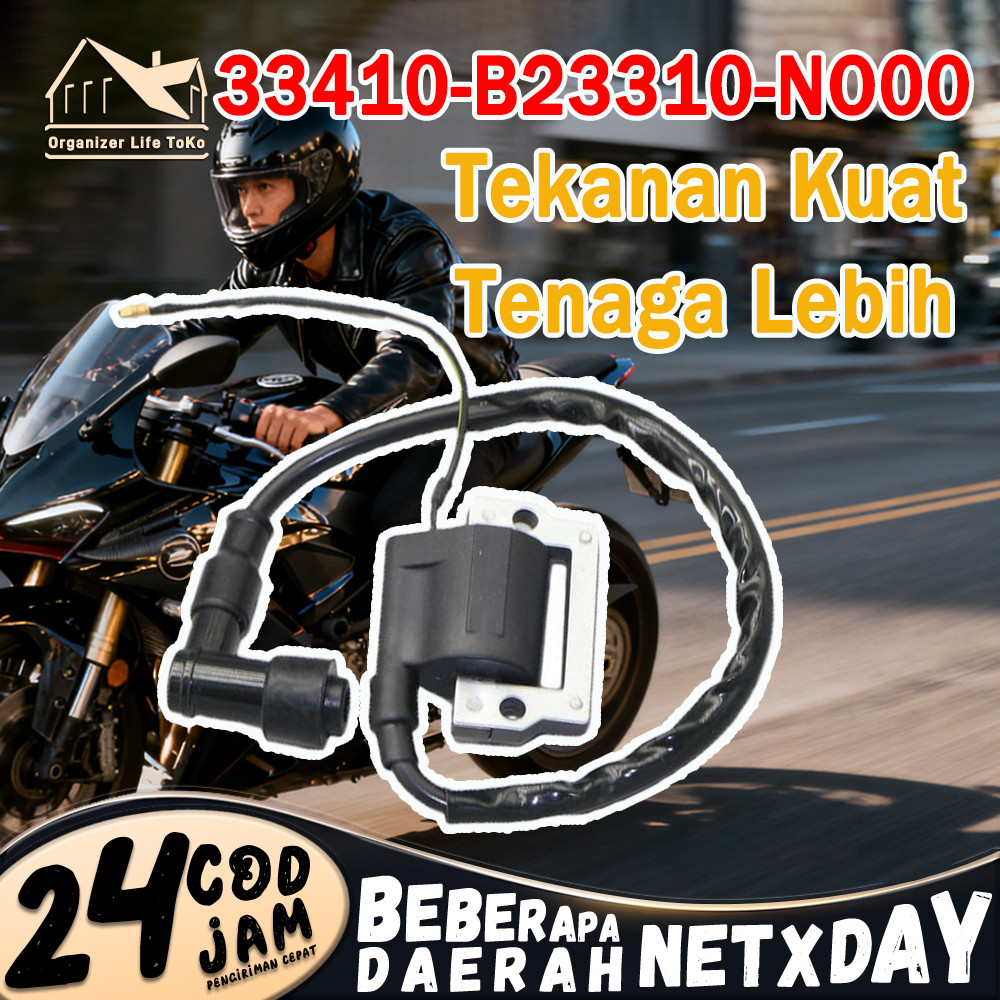 Koil Pengapian JOWO COIL A100 33410-B23310-N000 RM Tegangan Tinggi Sepeda Motor Paket Pengapian Ting