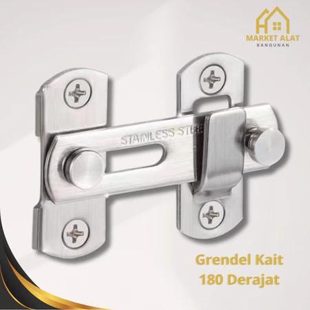 Grendel Kait Stainless SUS 304 Tahan Karat untuk Pengaman Pintu Jendela