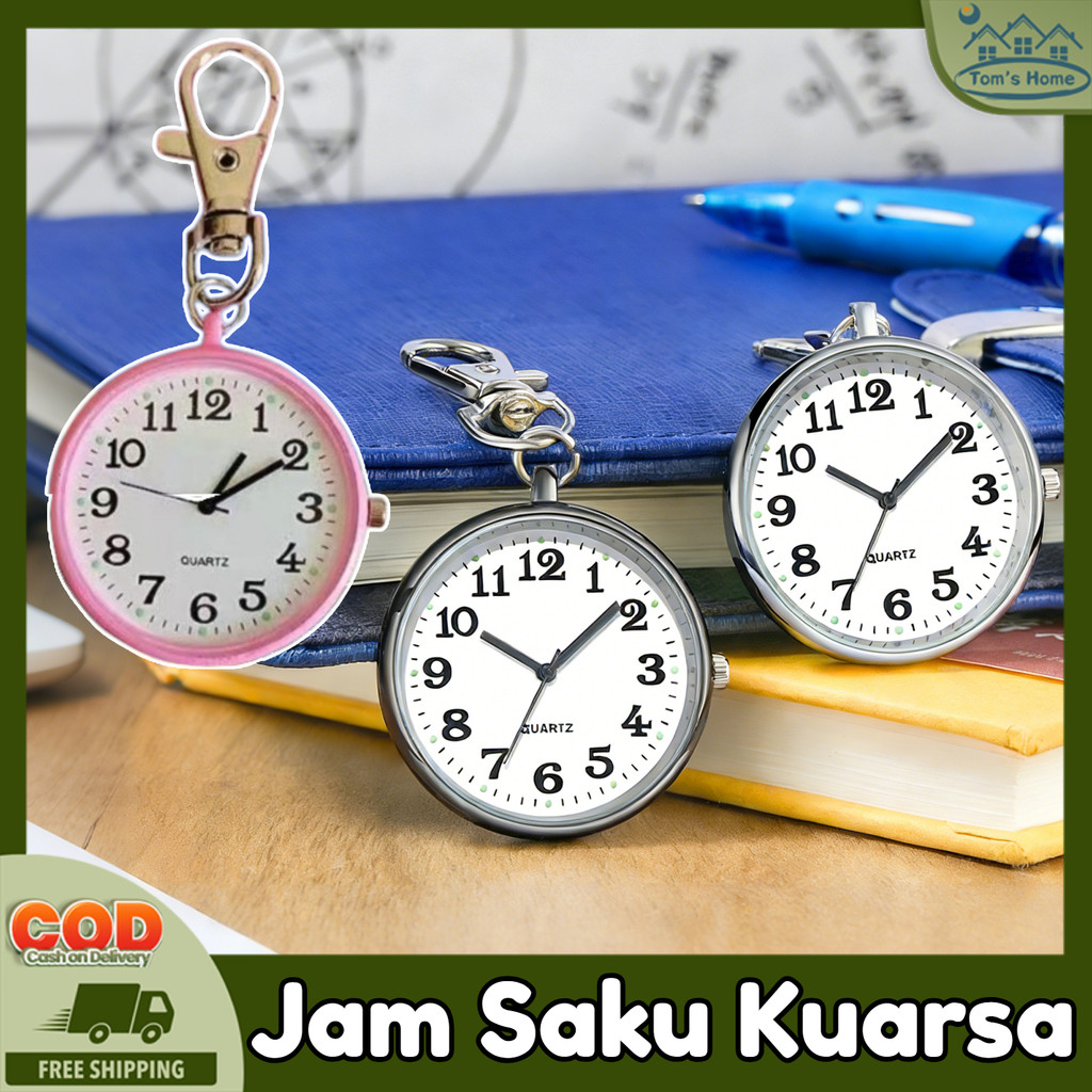 Jam Saku Kuarsa / Jam Saku Gantungan Kunci / Jam Saku Senyap / Jam Saku Portabel