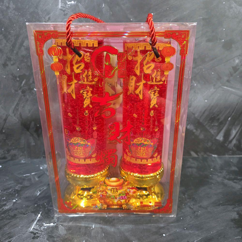 Lilin Jelly Imlek/Lilin Jelly Merah  Sembahyang Imlek 120 jam 5 Hari Premium 2525 Import