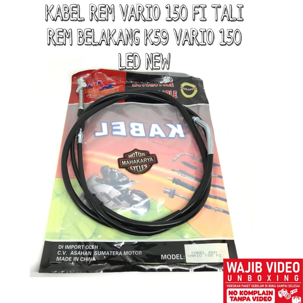 KABEL REM VARIO 150 FI TALI REM BELAKANG K59 VARIO 150 LED NEW
