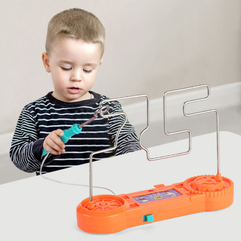 Buzz Wire Game Kids Collision Electric Shock Maze Touch Game Toy Play in Family Party Boy Girl Gift 