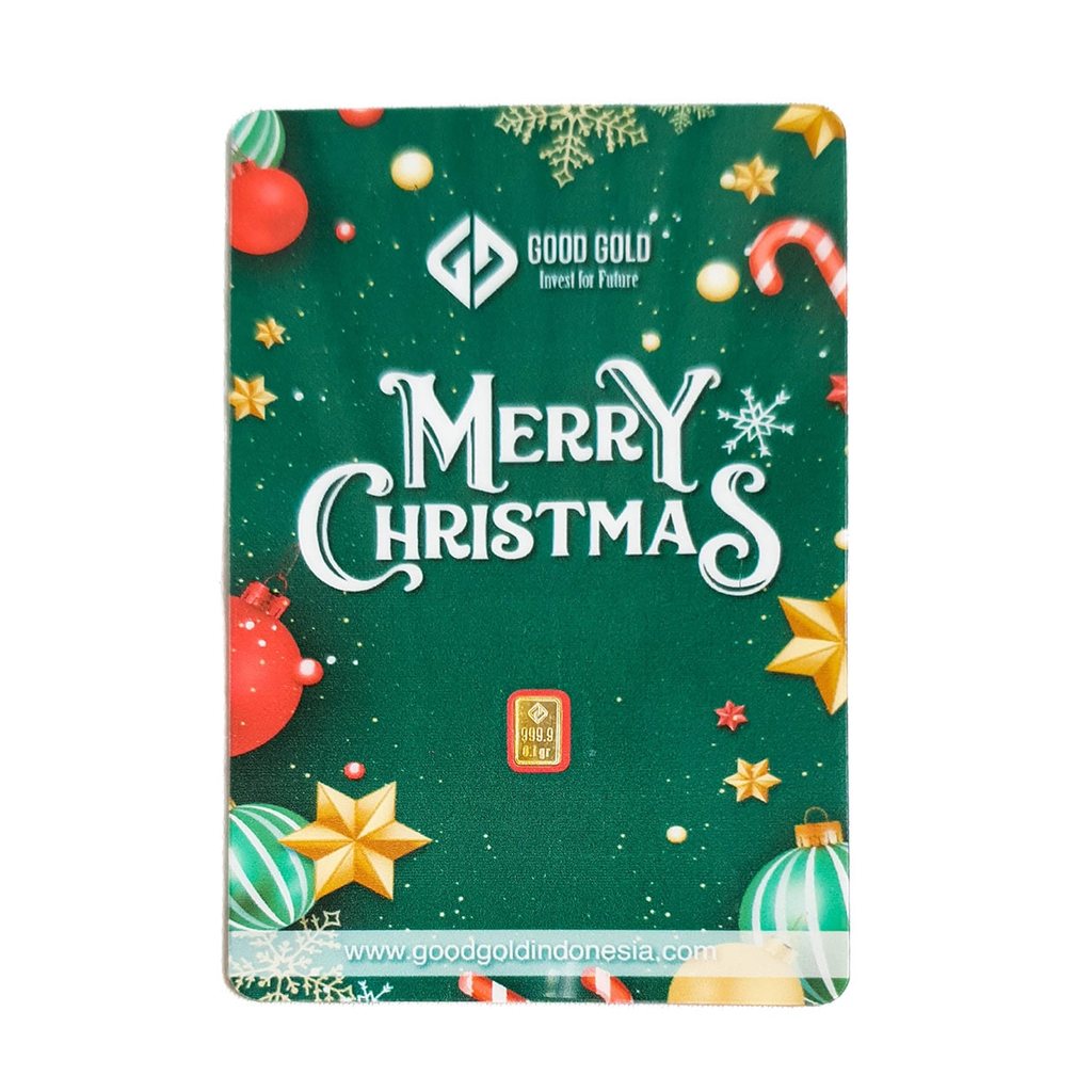 Logam Mulia Good Gold Gift Series 0.1-0.5 Gram Christmas Hijau