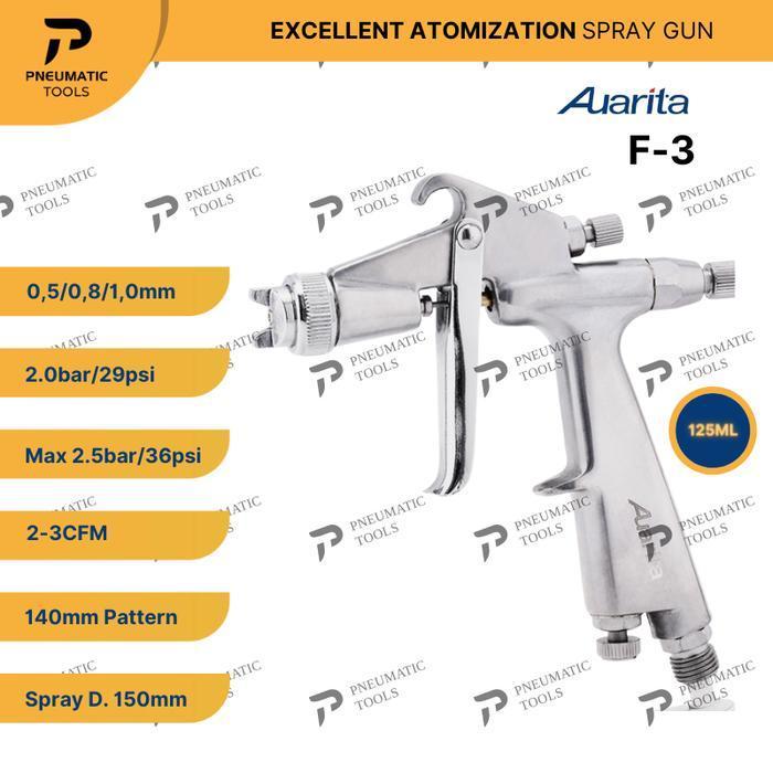 TVpro Spray Gun AUARITA F3 ORIGINAL - Excellent Atomization Spray Gun F-3 - NOZZLE 0,5