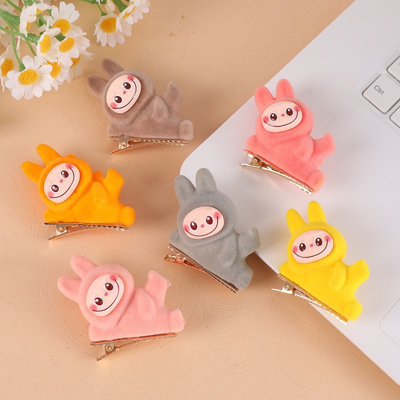 New Korean Style Hair Clip Labubu Cartoon Hair Accessories for Children Cute Girls Hair Accessories 