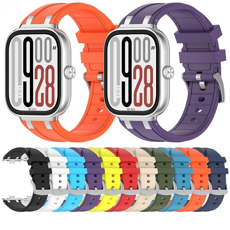 Silicone Strap For Xiaomi Mi Band 9 Pro/Mi Band 8Pro Bracelet Rubber Metal Adapter Sport Bands For R