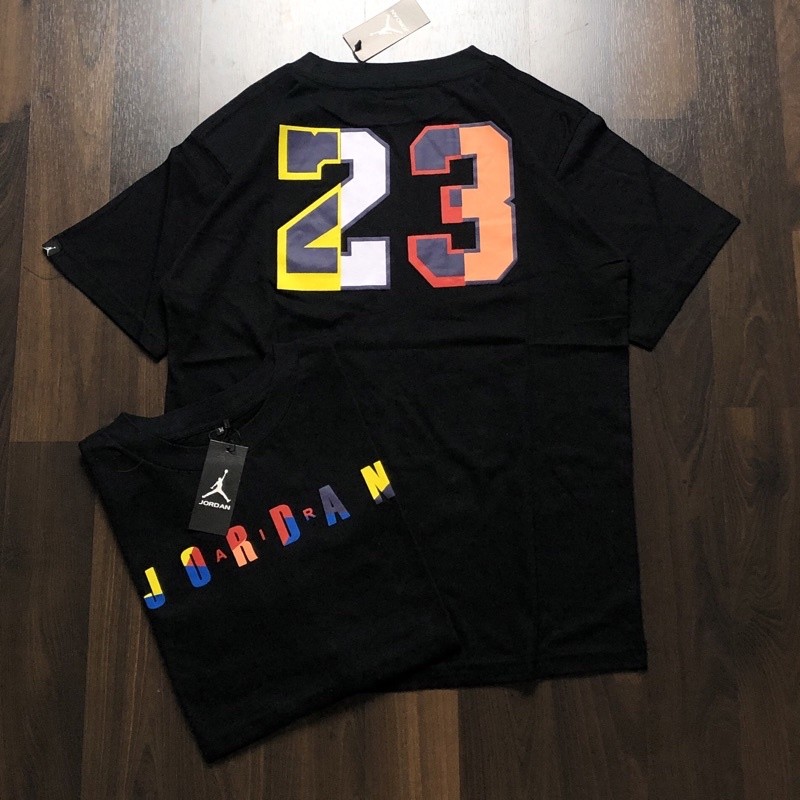 KAOS JORDAN / AIR JORDAN - 23 MULTICOLOR HITAM OVERSIZE MIRROR ORIGINAL