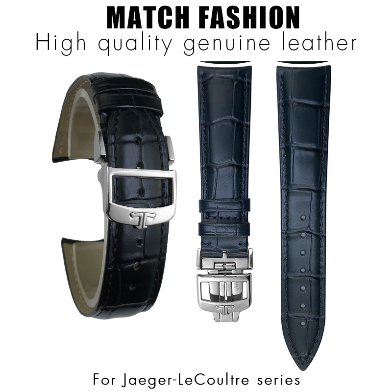19mm 20mm 21mm 22mm Curved End Cowhide Watband for Jaeger LeCoultre Master Control Soft Genuine Leat