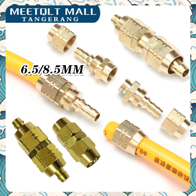 6.5mm 8.5mm Sambungan Hose Selang Air Kuningan Nepel Ulir Universal Untuk Pertanian Cuci Mobil Dan K