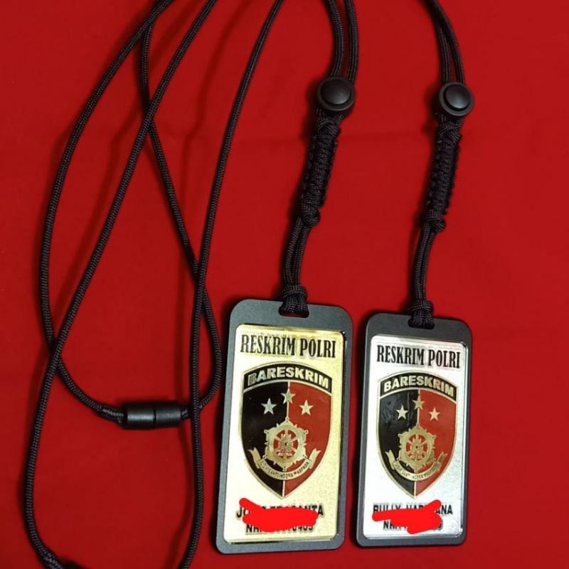 TERLARIS Lanyard ID Card Reskrim POLRI Free Costum Desain