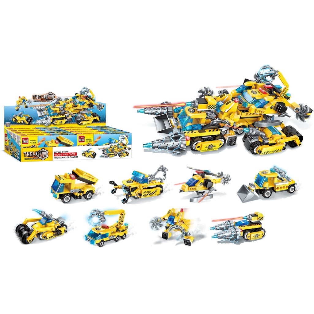 (Macicay) Mainan Anak Bricks Blocks Qman Enlighten Legend Of Chariot 1408 (dapat 8 macam) Konstruksi