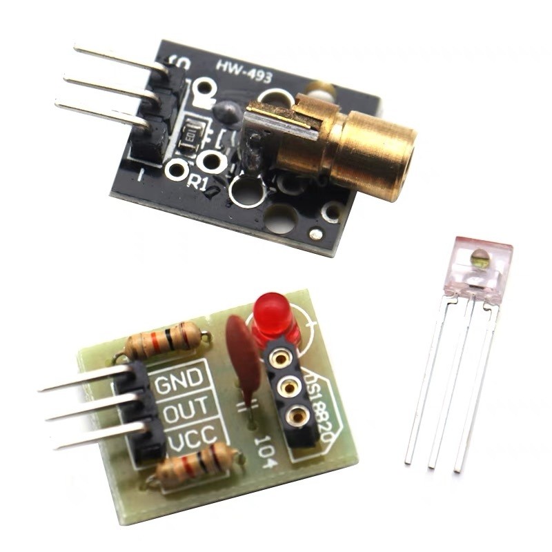 KY-008 650nm Laser Transmitter Module with Laser Sensor Module Non-Modulator Tube Laser Receiver Mod
