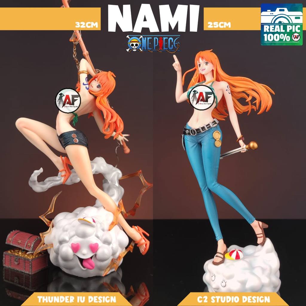 Statue Action Figure One Piece Nami Battle Thunder IU & C2 Studio Design Recast
