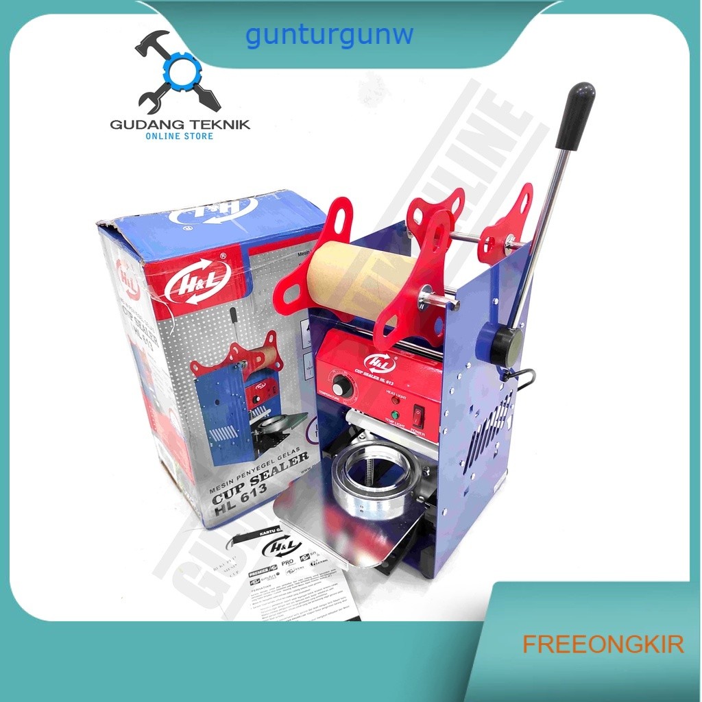 Mesin Cup Sealer Pres Gelas Plastik HNL H&L HL613 / Mesin Penyegel Pres Gelas Minuman Plastik Jus Bo