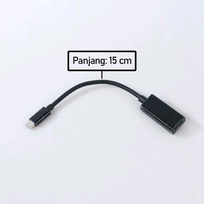Adapter USB Type C ke HDMI 4K Kabel Converter Display HP Laptop ke TV Monitor Panjang 15cm Support U