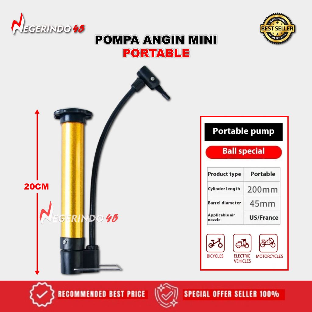 POMPA MINI ANGIN SEPEDA MINI PORTABLE POMPA BAN SEPEDA POMPA MULTIFUNGSI