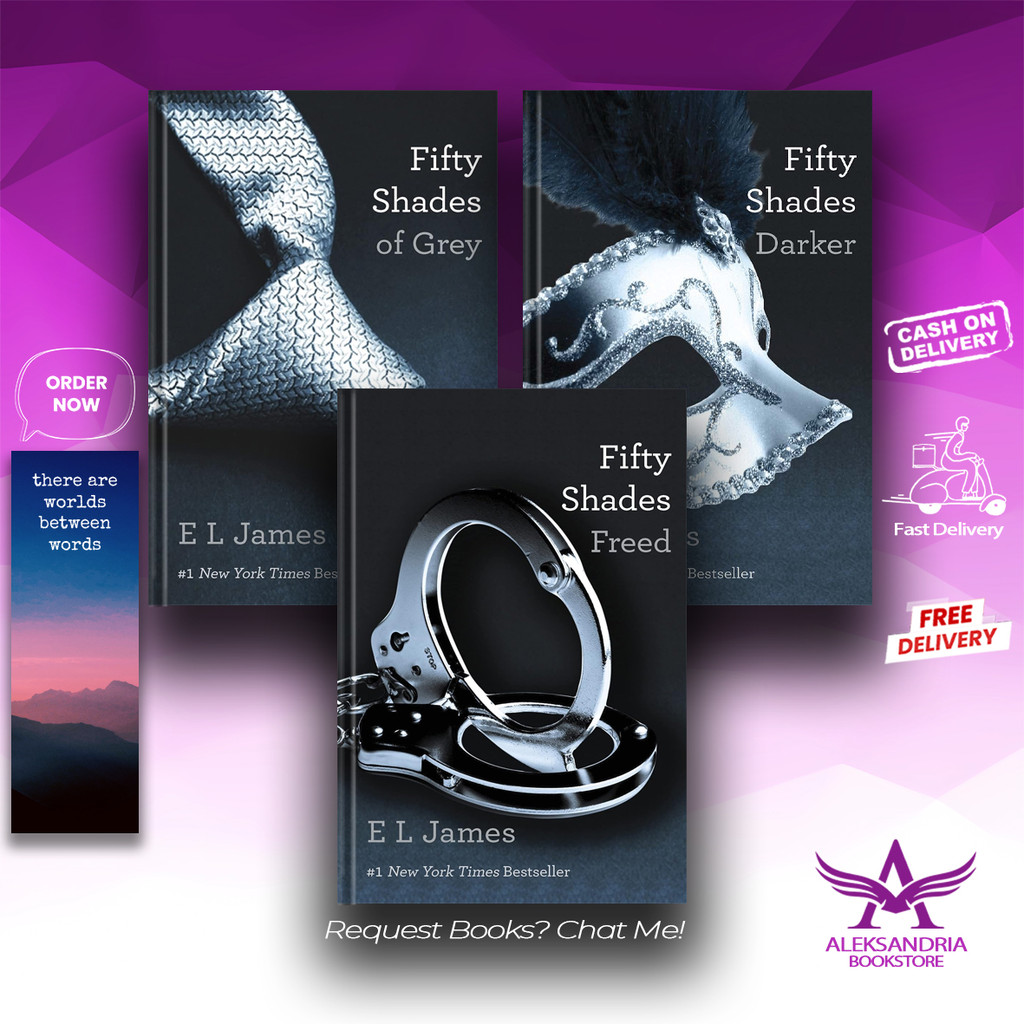 Fifty Shades Of Grey, Darker, Freed (book 1 - 3) (English)