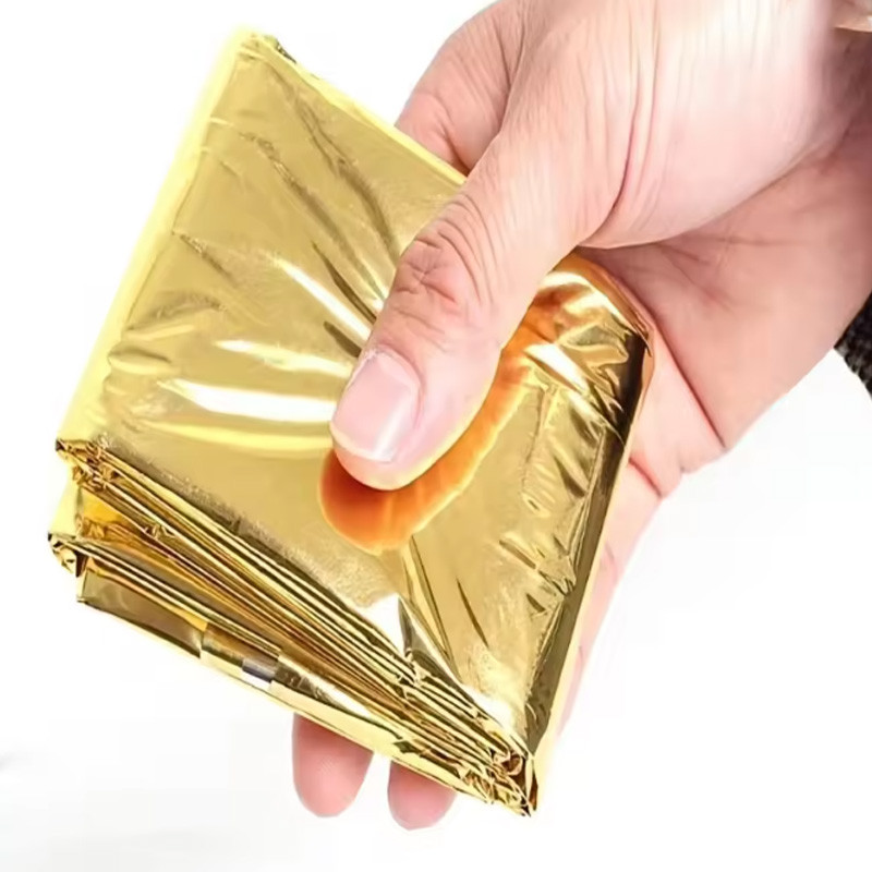 1-3PCS Outdoor Emergency Survival Blanket Waterproof First Aid Sliver Rescue Curtain Foil Thermal Mi