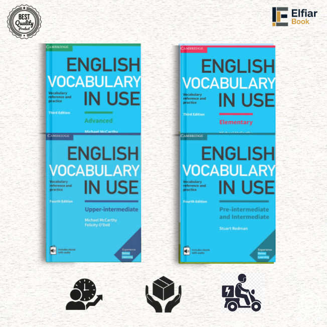 Buku English Vocabulary in Use Elementary,Advanced, Upper-Intermediate  &  Pre-intermediate and inte