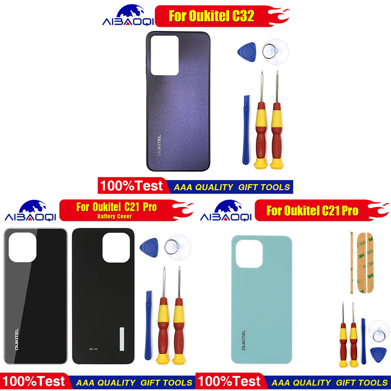 Back Cover panel For Oukitel C32 C21 Pro Mobile phone Battery back cover Perfect Replacement Parts F