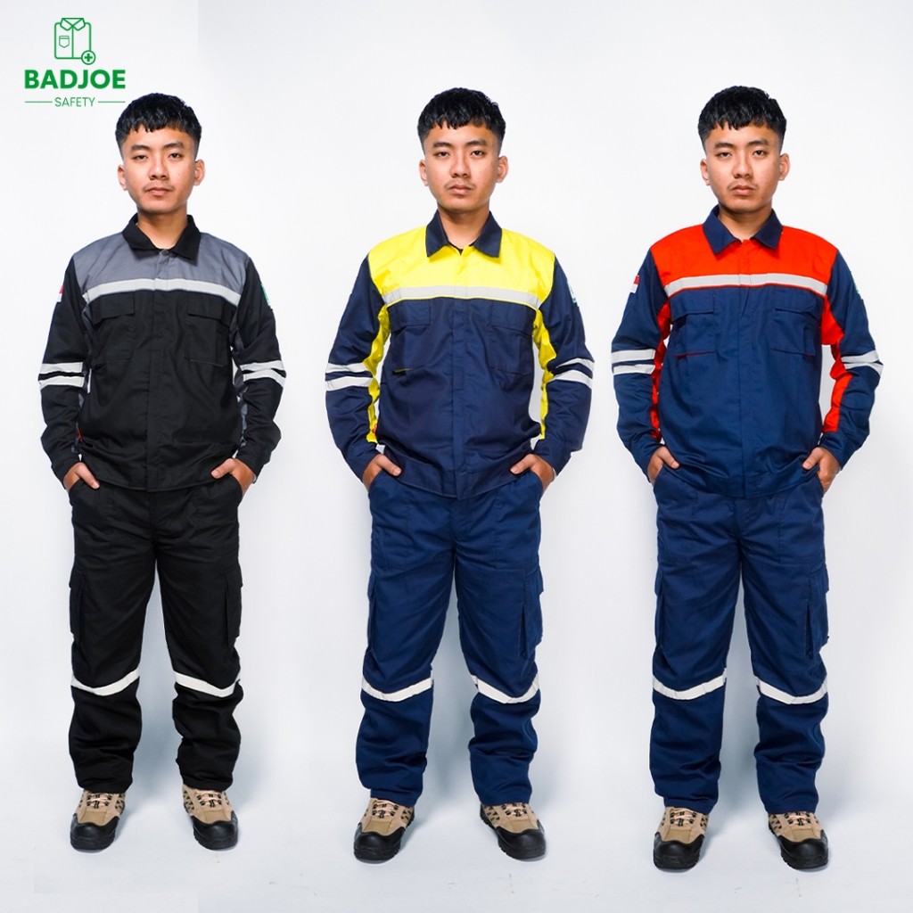 Wearpack Safety Setelan / Baju Wearpack Safety Setelan Potongan Double Reflektor