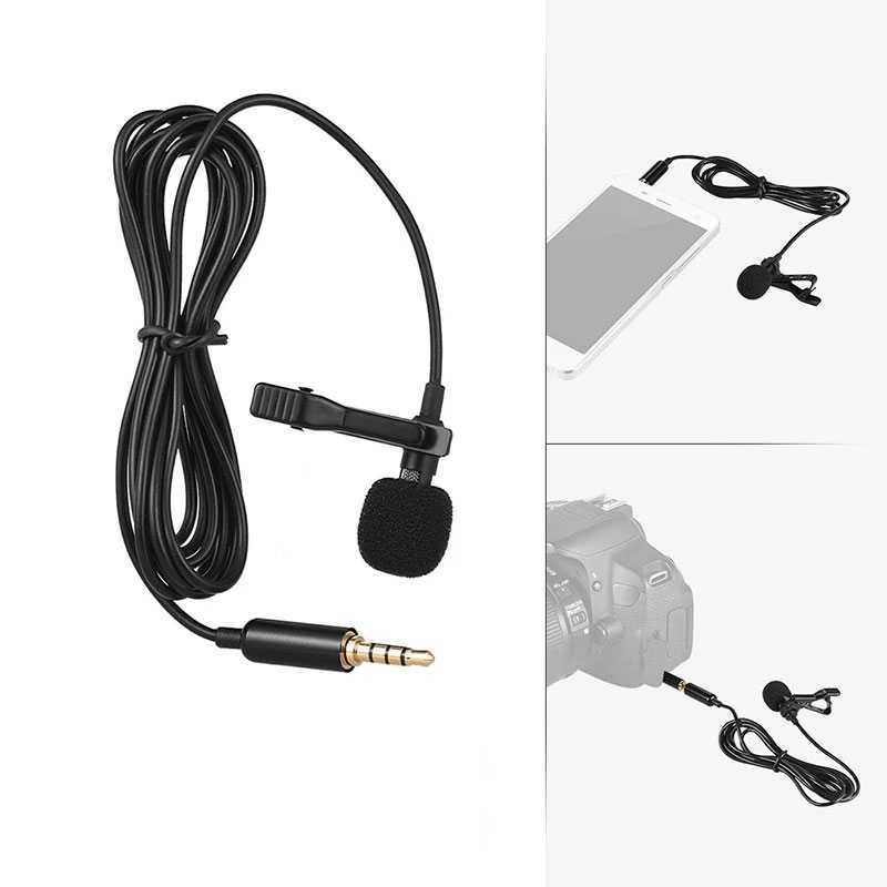TaffSTUDIO Q10 Mikrofon Professional Lavalier Microphone Clip 3.5mm Mic Jepit Baju Rekaman Suara Omn