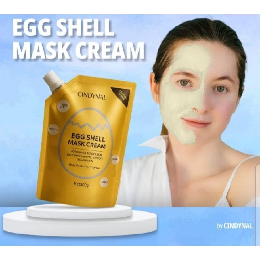 Egg Shell Yeast Mask Cream/Egg Shell 24K Gold Mask Masker Wajah | BSM