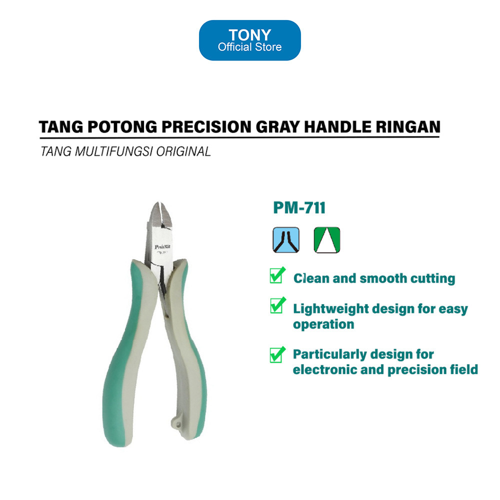 Tang Potong PROSKIT PM-711 - 120mm Gray Precision Cutting Pliers - PM-711