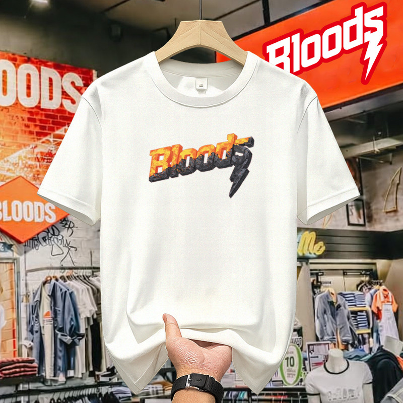 Kaos BLOODS Pria Original T-shirt Streetwear Casual Nyaman Dipakai