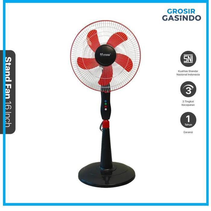 [TERMURAH] Kipas Angin Stand Fan Miyoshi 16 Inch 1603 B.5 Merah