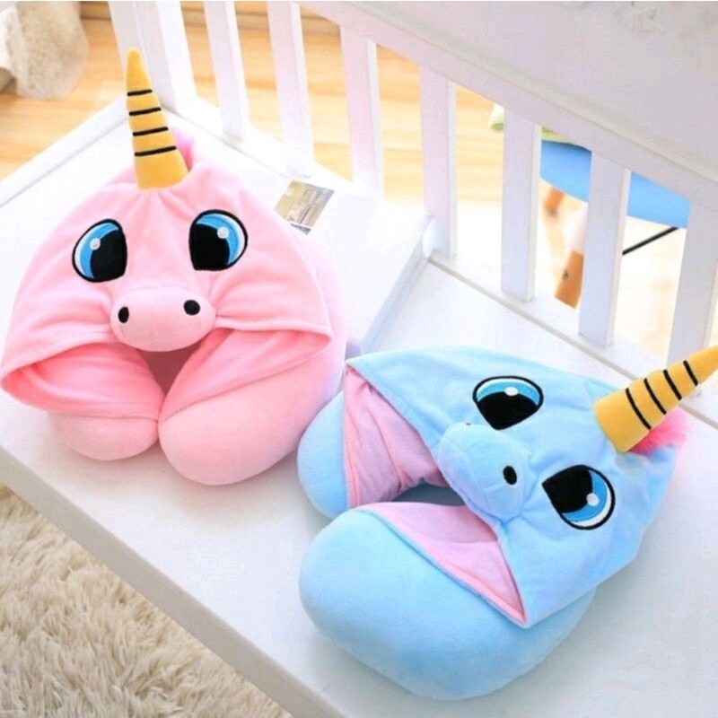 Bantal Leher Unicorn Dewasa Bantal Leher Mobil Karakter Topi Unicorn Berlabel SNI