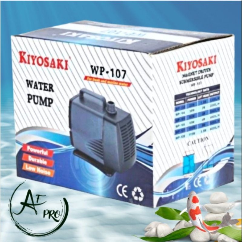 Pompa kolam Koi Air mancur Hidroponik KIYOSAKI WP 107 Submersible Pump