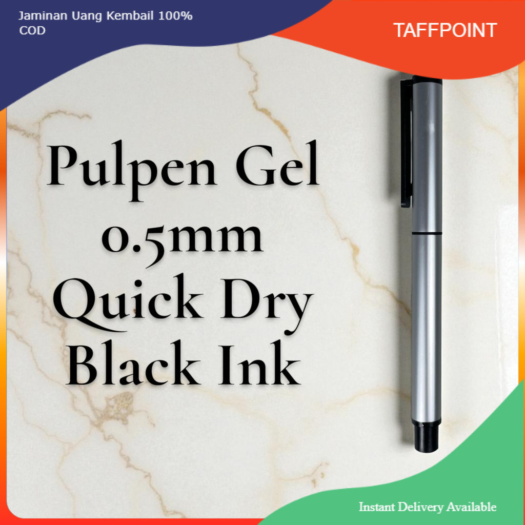 Kaco Pena Pulpen Gel 0.5mm TUBE Roller Quick Dry Black Ink 1 PCS - K80