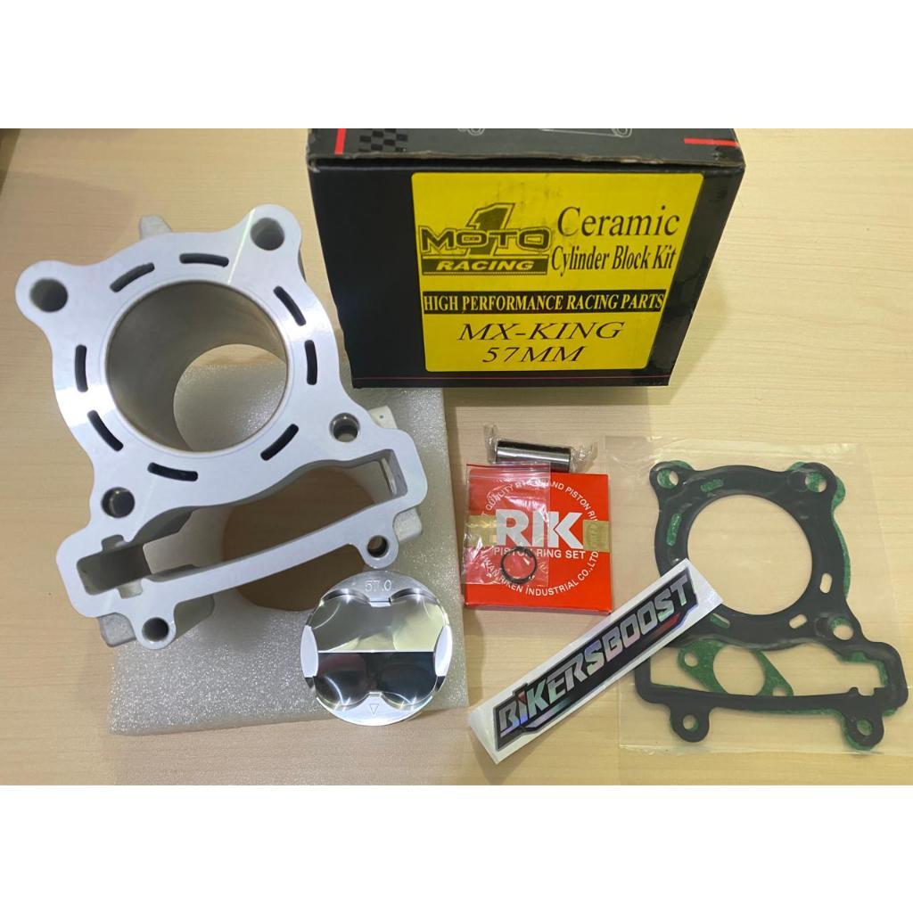 Blok Moto1 Juiter Mx King NVL Vixion 57 mm Bore up BLOK SEHER MOTO 1 ORIGINAL CERAMIK .