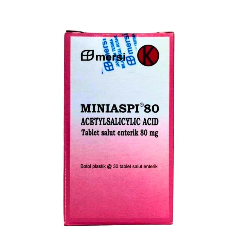 MINIASPI 80 80 MG 1 BOTOL @ 30 TABLET SALUT ENTERIK