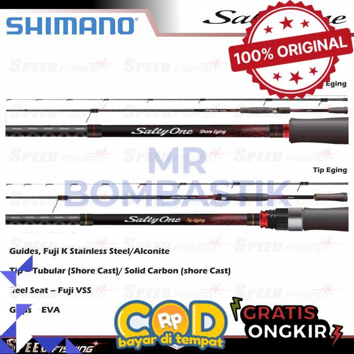 Joran Shimano Salty One Tip Eging Shore Eging Rod Spinning Cumi - S86ML -bomb