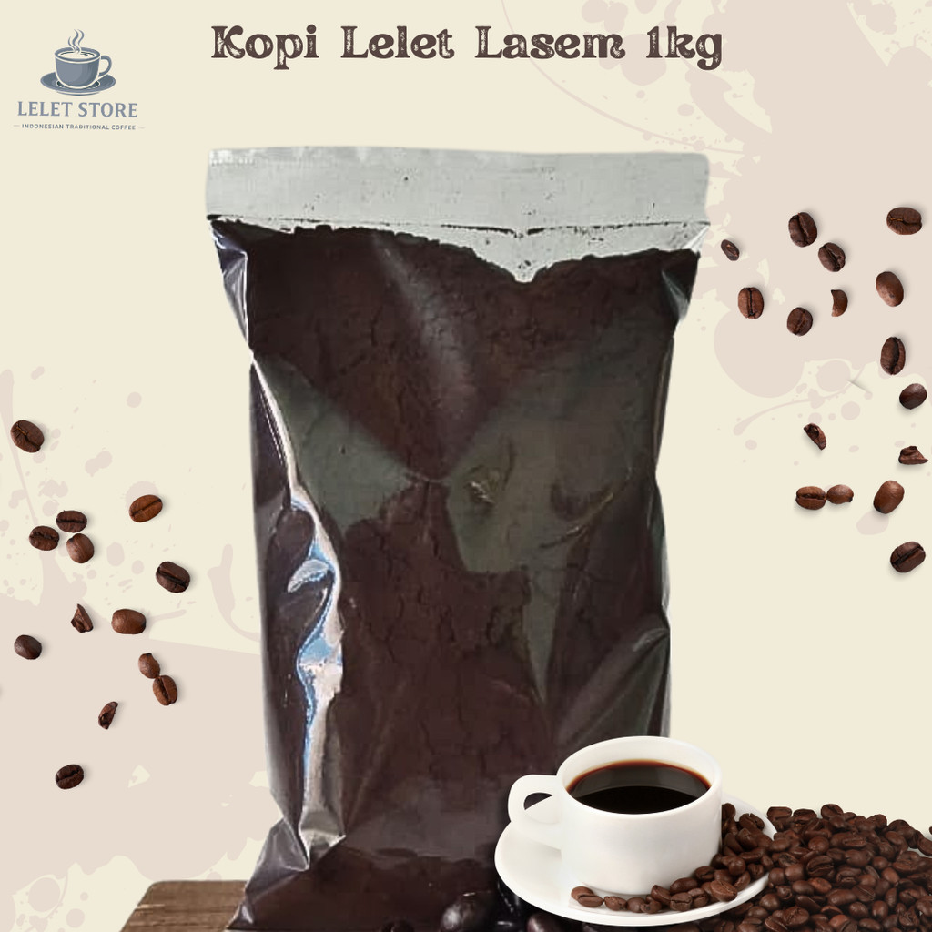 KOPI LELET LASEM KILOAN 1 kg polos / kopi lelet Lasem Rembang Original Robusta Coffee Tradisional Kh
