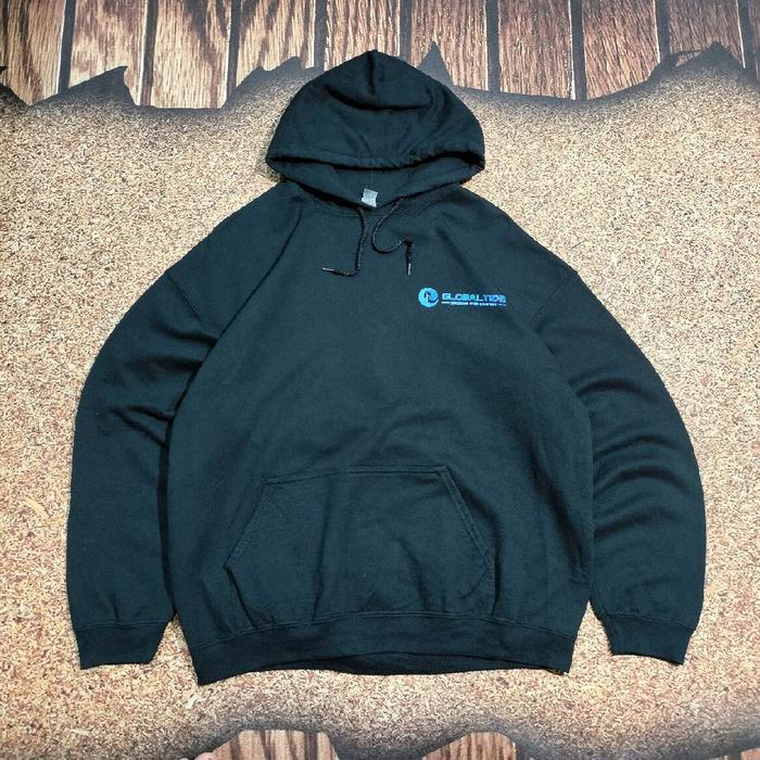 jaket hoodie pria hitam GILDAN GLOBAL TIDE jemper pria berkerudung casual murah bagus size XL