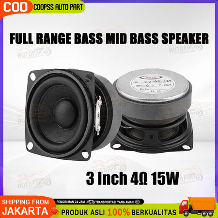 Speaker 3 Inch LG-6015 Super Bass 4 Ohm 15W-25W Woofer Subwoofer