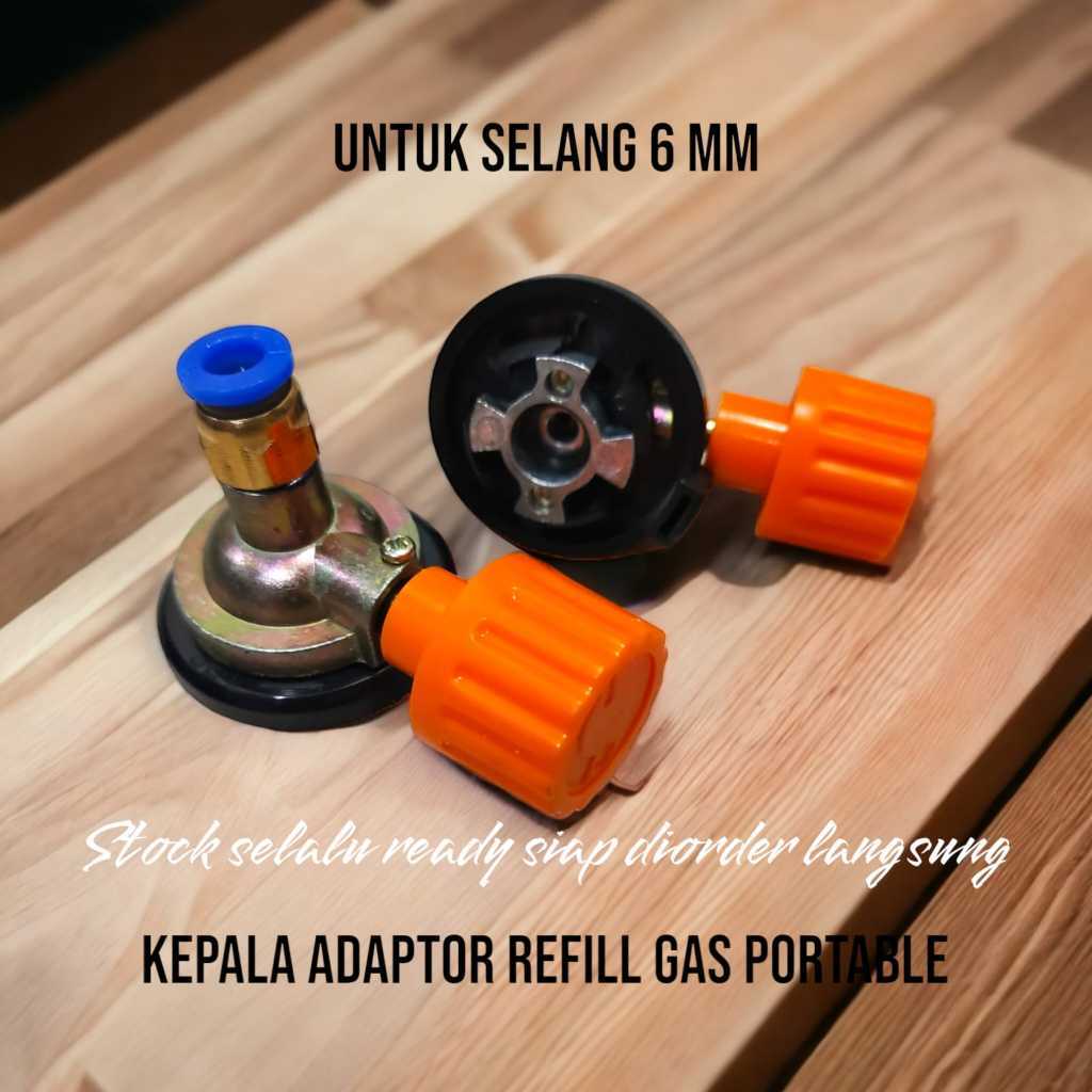 PROMO Kran Untuk Alat Refil Gas Kaleng selang 6 mm 8 mm