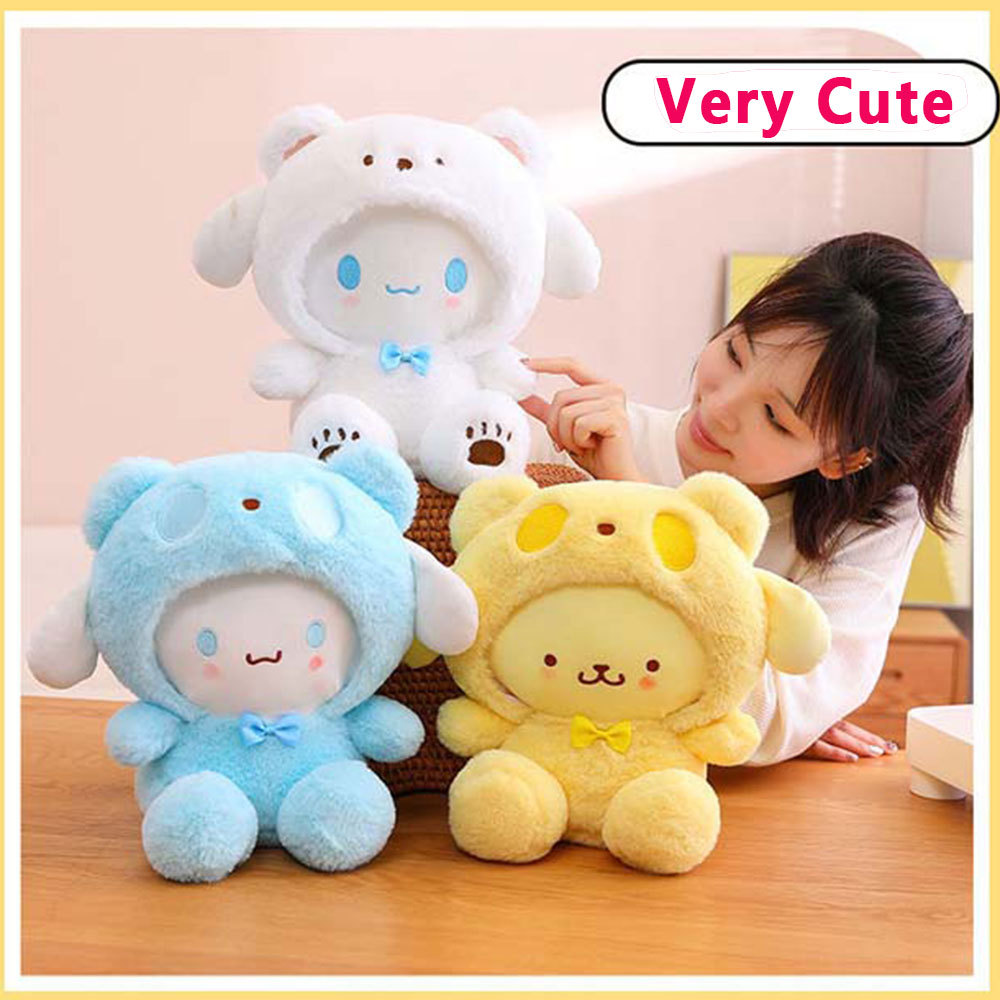 25Cm Anime Sanrio Plush Doll Toys  Kawaii Hello Kitty Kuromi My Melody Cinnamoroll Cartoon Cute Plush Stuffed Toy Kids Gifts