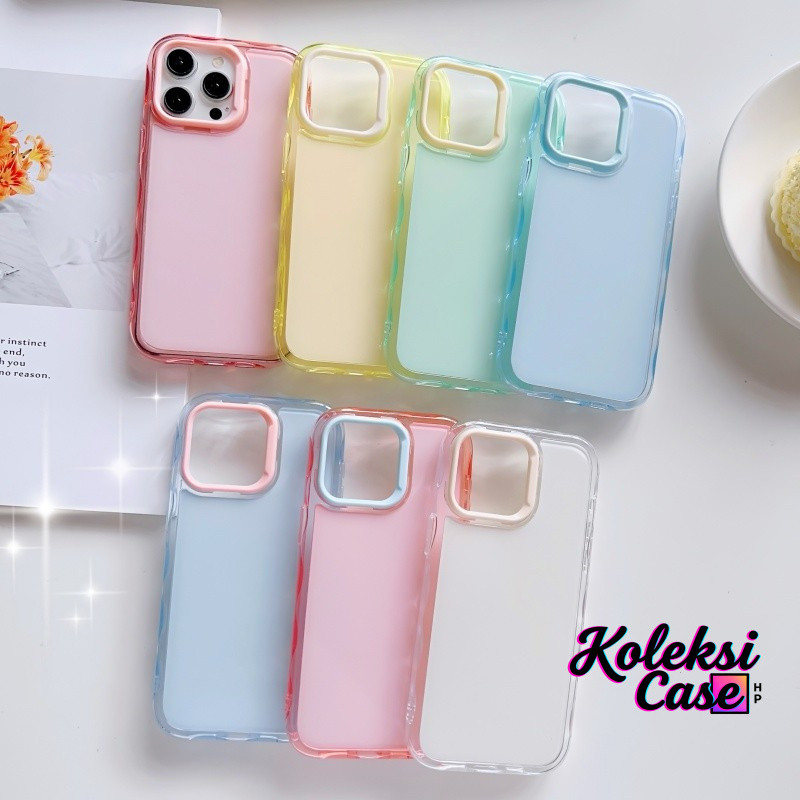 Jelly Terbaru Skema Warna Macron Case Iphone 16 Plus 17 Pro Max 12 Pro Max 14 Plus 16E 15 Plus 11 13