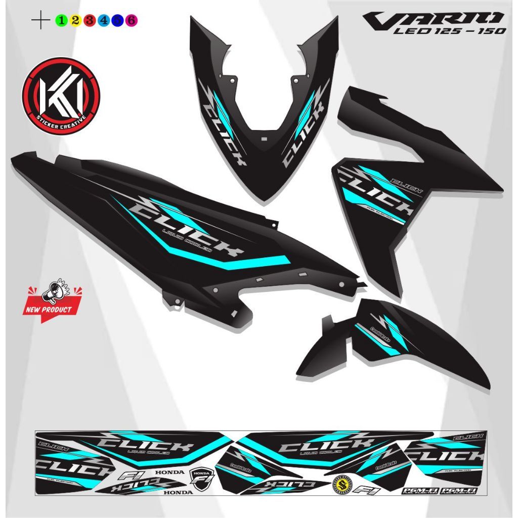 STRIPING VARIASI LIS MOTOR VARIO 125-150 / STICKER MOTOR VARIO 125-150 K44 / STICKER STRIPING