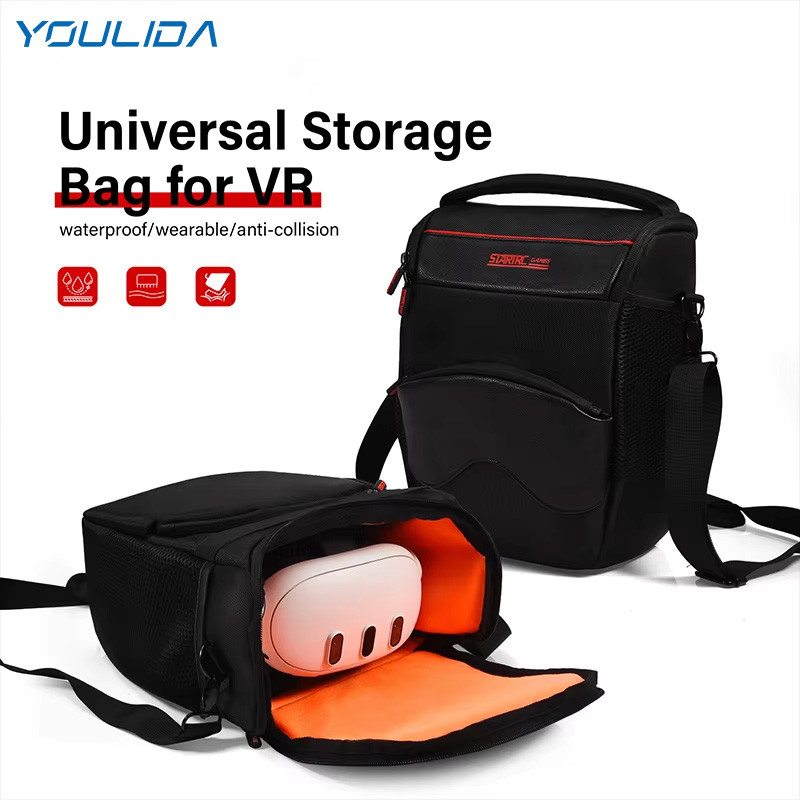 Universal VR Glasses Storage Bag for Meta Quest 3 2 3S/PS VR2/Pico 4 Pro/Pico G2 4K/Vision Pro Porta